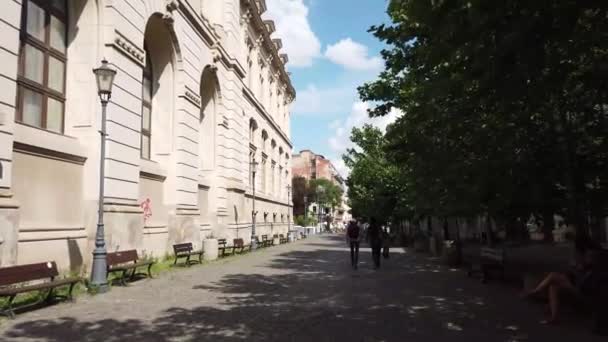 Bukurešť Rumunsko Června 2020 Video Procházky Starém Městě Nebo Starém — Stock video
