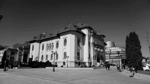 Campulung Muscel Roemenië Juni 2020 Gemeentehuis Stadhuis Campulung Muscel Provincie — Stockfoto