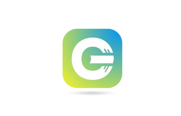 Zelená Modrá Abeceda Písmeno Logo Design Ikony Pro Firmu Podnikání — Stockový vektor
