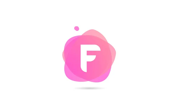 具有梯度设计的公司和商业用粉红白色F字母标识 用于公司身份的彩色图像模板 — 图库矢量图片