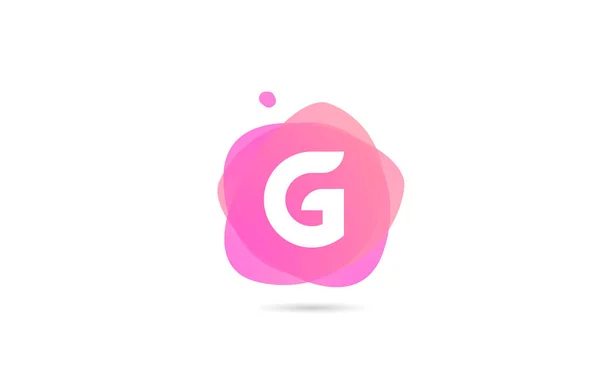 Roze Witte Alfabet Letter Logo Voor Bedrijf Bedrijf Met Gradiënt — Stockvector