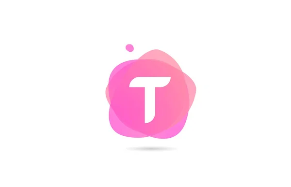 Růžová Bílá Abeceda Písmeno Logo Pro Firmu Podnikání Gradient Design — Stockový vektor