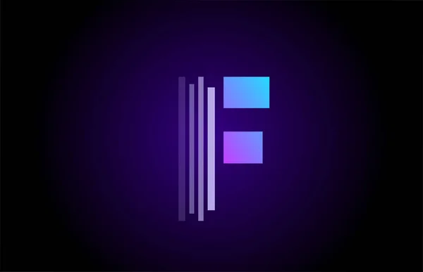 Fビジネスや企業のためのアルファベット文字のロゴ アイデンティティのためのブルーピンクのデザイン — ストックベクタ