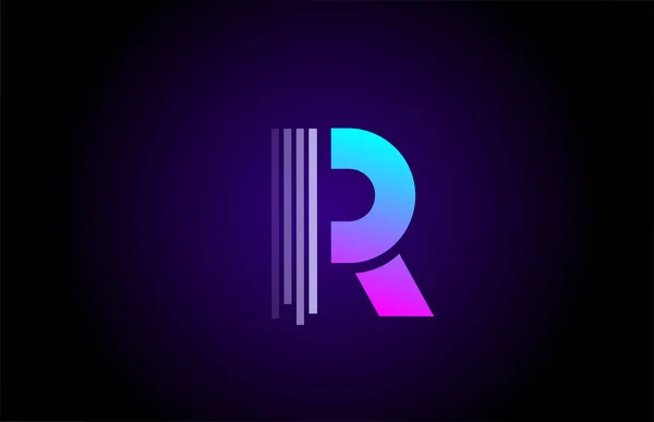 Alfabeto Letra Logotipo Para Negócio Empresa Design Rosa Azul Para —  Vetores de Stock