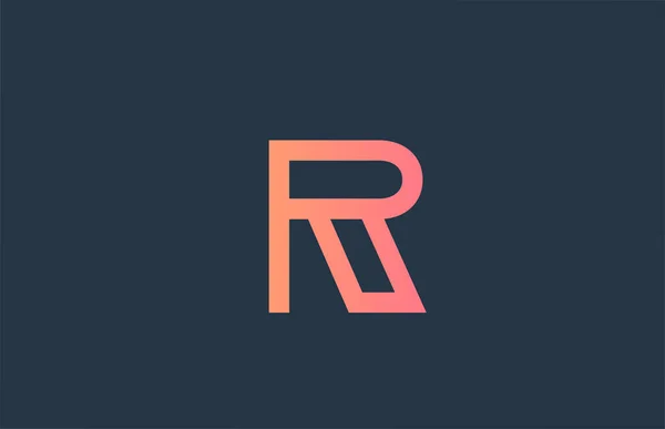 Rosa Alfabetet Bokstav Logotyp Ikon För Företag Och Företag Enkel — Stock vektor