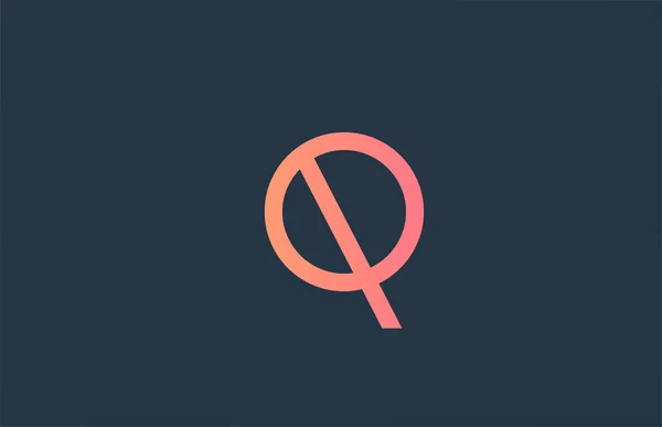 Logotipo Letra Alfabeto Rosa Ícone Para Empresa Negócios Design Linha — Vetor de Stock