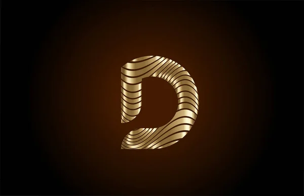 Žlutá Abeceda Symbol Logo Ikony Pro Společnost Design Kovové Zlaté — Stockový vektor