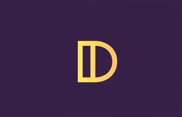 Amarelo Alfabeto Roxo Letra Logotipo Ícone Para Empresa Design Linha —  Vetores de Stock