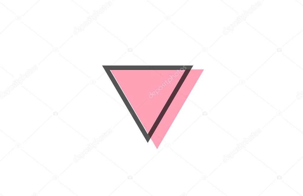 Geometric V Pink Black Line Alphabet Letter Logo Icon For Company Simple Line Design For Business And Corporate Premium Vector In Adobe Illustrator Ai Ai Format Encapsulated Postscript Eps Eps Format