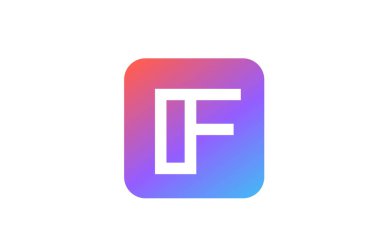 Renkli mavi alfabe harfi logo simgesi. Şirket ve iş kimliği için satır tasarımı