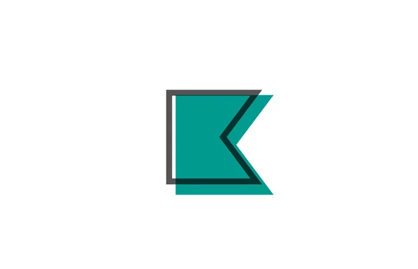 Vert Noir Ligne Alphabet Lettre Logo Icône Pour Entreprise Conception — Image vectorielle
