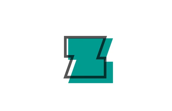 Grüne Schwarze Linie Buchstabe Buchstabe Logo Symbol Für Unternehmen Einfaches — Stockvektor