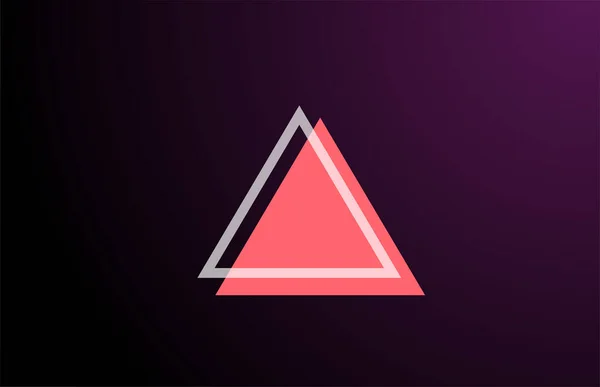 Розовый Черный Геометрический Линия Алфавита Буква Значок Логотипа Компании Упрощенный — стоковый вектор
