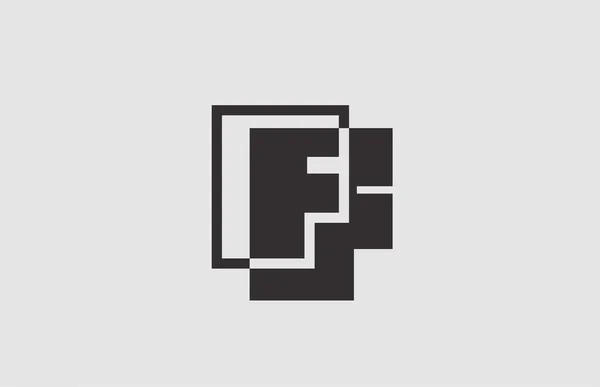 Geometric Black White Alphabet Letter Logo Icon Business Simple Line — Stock Vector