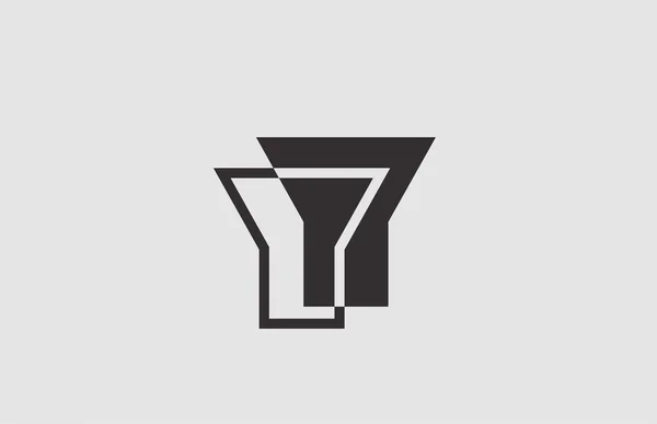 Γεωμετρικό Μαύρο Άσπρο Σύμβολο Λογότυπο Γράμμα Αλφάβητο Για Τις Επιχειρήσεις — Διανυσματικό Αρχείο
