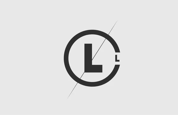 Μαύρο Λευκό Αλφάβητο Γράμμα Εικονίδιο Λογότυπο Απλός Σχεδιασμός Γραμμής Και — Διανυσματικό Αρχείο