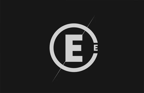 Значок Логотипа Буквы Черно Белая Простая Линия Дизайн Круга Фирменного — стоковый вектор
