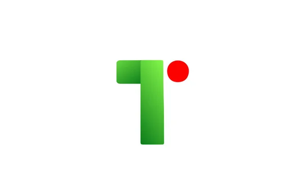 녹색빨간 알파벳 글자로 고아이콘입니다 기업과 회사를 디자인 — 스톡 벡터