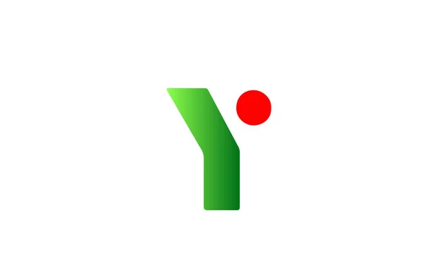 Zelená Červená Ikona Písmena Písmene Gradient Design Pro Obchod Firmu — Stockový vektor
