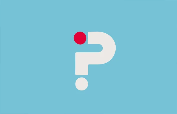 Синій Білий Червоний Абетка Значок Логотипу Простий Дизайн Компанії Бізнесу — стоковий вектор