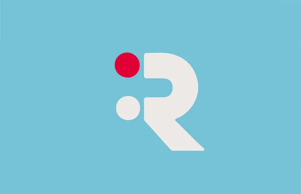 Blue White Red Alphabet Letter Logo Icon Simple Design Company — Stock Vector