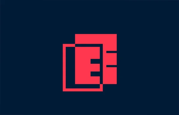红色黑色E字母表图标 商业和公司设计 — 图库矢量图片