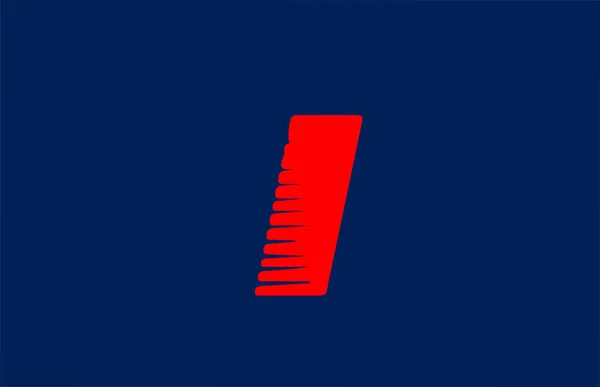 Mavi Alfabe Harfi Logo Simgesi Şirket Dünyası Için Satır Tasarımı — Stok Vektör
