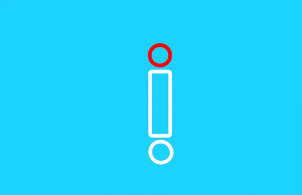 Line Alphabet Letter Logo Icon Design Red White Blue Background — Stock Vector