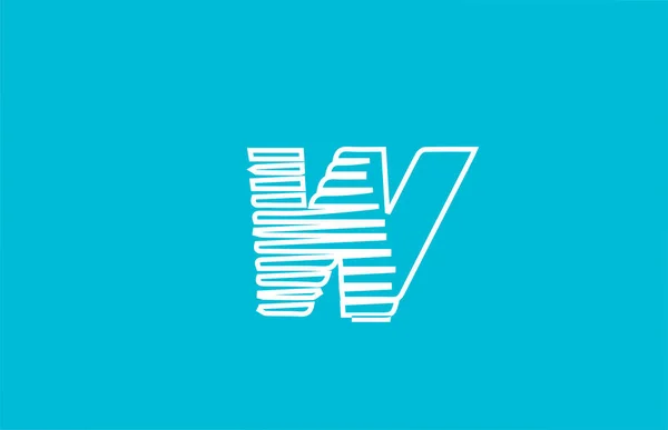 Hat Teli Alfabe Harfi Logo Simgesi Şirket Tasarımı Için Beyaz — Stok Vektör