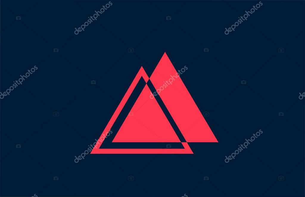 Red black A alphabet letter logo icon. Business and company design