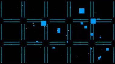 Titreşen üçgenler dijital görsel animasyon