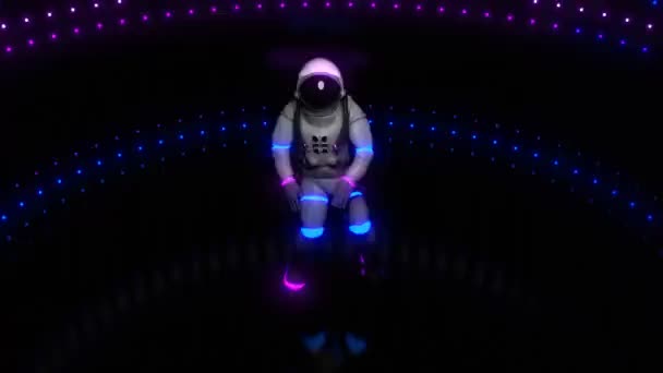 Spaceman Animazione Visiva Digitale — Video Stock