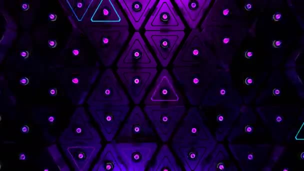 Pulsating Triangles Digital Visual Animation — Stock Video