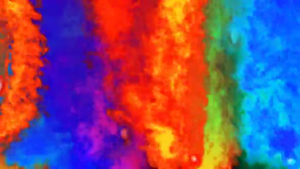 Gekleurde Rook Digitale Visuele Animatie — Stockvideo