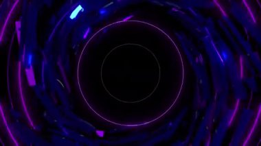 Silikon dijital görsel animasyon. Başlıklarda, sunumlarda veya VJ kullanımında kullanmak için ideal döngüsüz renksiz geometrik patlayıcı etkisi görüntüsü.