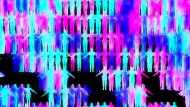Цифровая Визуальная Анимация Компании Цикл Бесшовных Абстрактных Цветных Геометрических Взрывных — стоковое видео