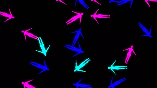 Цифровая Визуальная Анимация Компании Цикл Бесшовных Абстрактных Цветных Геометрических Взрывных — стоковое видео