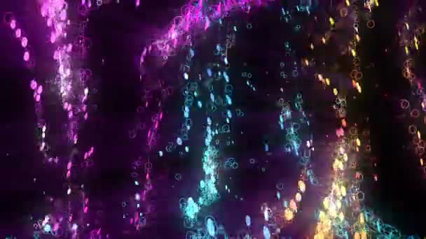 Sonhos Partículas Animação Visual Digital Imagens Efeito Explosivo Geométrico Colorido — Vídeo de Stock