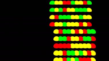 Renkli küreler dijital görsel animasyon. Başlıklarda, sunumlarda veya VJ kullanımında kullanmak için ideal döngüsüz renksiz geometrik patlayıcı etkisi görüntüsü.