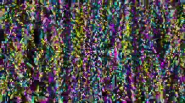 LED parçacıkları dijital görsel animasyon. Başlıklarda, sunumlarda veya VJ kullanımında kullanmak için ideal döngüsüz renksiz geometrik patlayıcı etkisi görüntüsü.