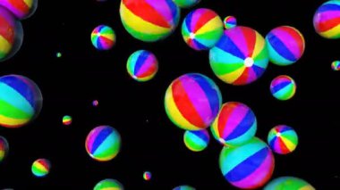 Plaj topu dijital görsel animasyon. Başlıklarda, sunumlarda veya VJ kullanımında kullanmak için ideal döngüsüz renksiz geometrik patlayıcı etkisi görüntüsü.