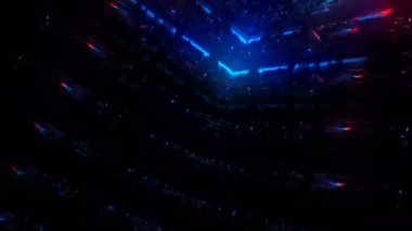 Parlak palet dijital görsel animasyon. Başlıklarda, sunumlarda veya VJ kullanımında kullanmak için ideal döngüsüz renksiz geometrik patlayıcı etkisi görüntüsü.