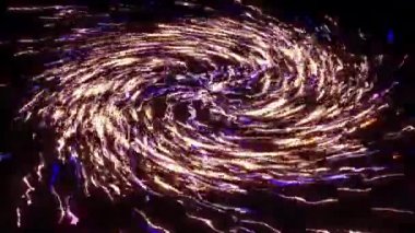 Uzay yolu dijital görsel animasyon. Başlıklarda, sunumlarda veya VJ kullanımında kullanmak için ideal döngüsüz renksiz geometrik patlayıcı etkisi görüntüsü.