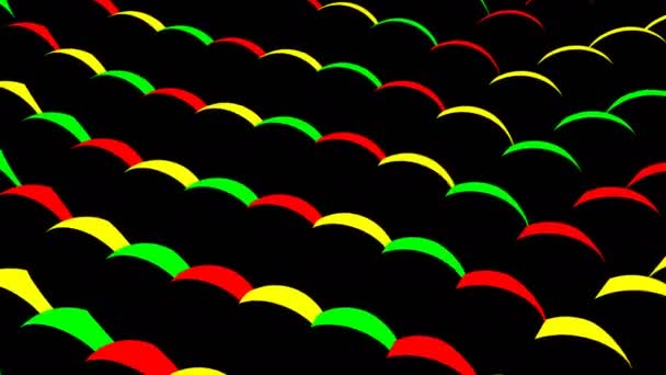 Цветные Сферы Цифровая Визуальная Анимация Цикл Бесшовных Абстрактных Цветных Геометрических — стоковое видео