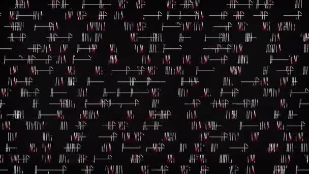 Digitální Vizuální Animace Mřížky Smyčkové Bezešvé Abstraktní Barevné Záběry Geometrického — Stock video