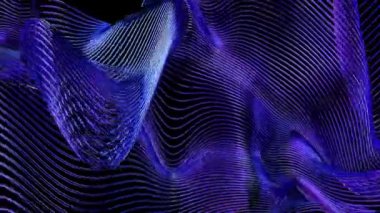 Soyut dalga dijital görsel animasyon. Başlıklarda, sunumlarda veya VJ kullanımında kullanmak için ideal döngüsüz renksiz geometrik patlayıcı etkisi görüntüsü.