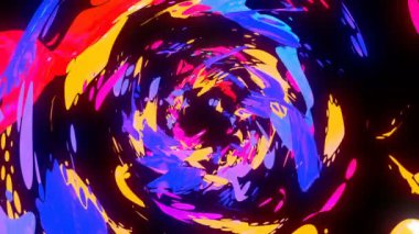 Metamorfoz dijital görsel animasyon. Başlıklarda, sunumlarda veya VJ kullanımında kullanmak için ideal döngüsüz renksiz geometrik patlayıcı etkisi görüntüsü. 
