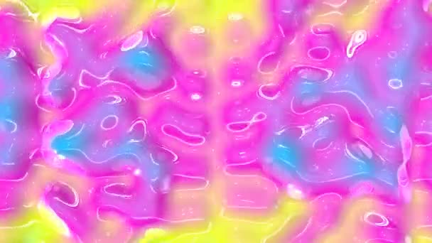 Tekuté Pozadí Digitální Vizuální Animace Smyčkové Bezešvé Abstraktní Barevné Záběry — Stock video
