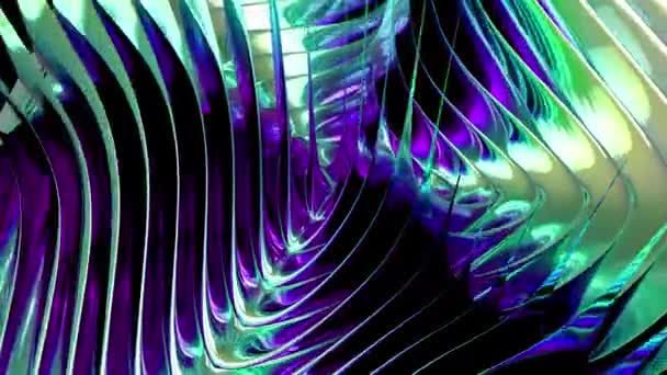 Generatieve Golf Digitale Visuele Animatie Naadloze Abstracte Gekleurde Geometrische Explosieve — Stockvideo