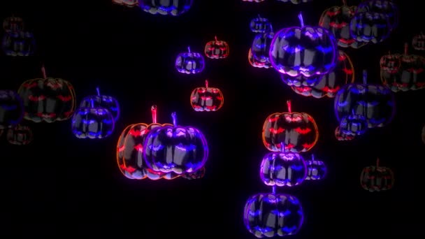 Halloween Vacaciones Animación Visual Digital Imágenes Efectos Explosivos Geométricos Abstractos — Vídeos de Stock